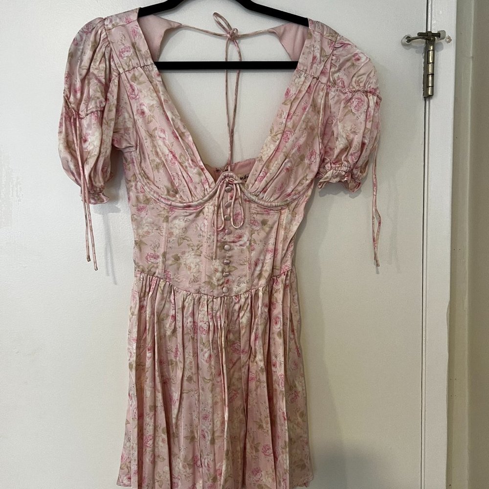 For Love and Lemons Paulina Puff Sleeve Mini Dress